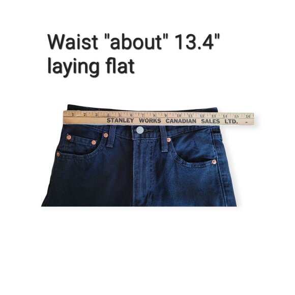 Levis Ribcage Wide Leg Jeans Black Size 25 Super High Rise Vintage Fit - Picture 8 of 16